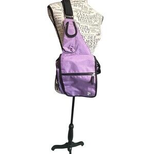 HEYS Travel Mate V3 Crossbody Utility Bag Purple Expandable w/ Passport Holder